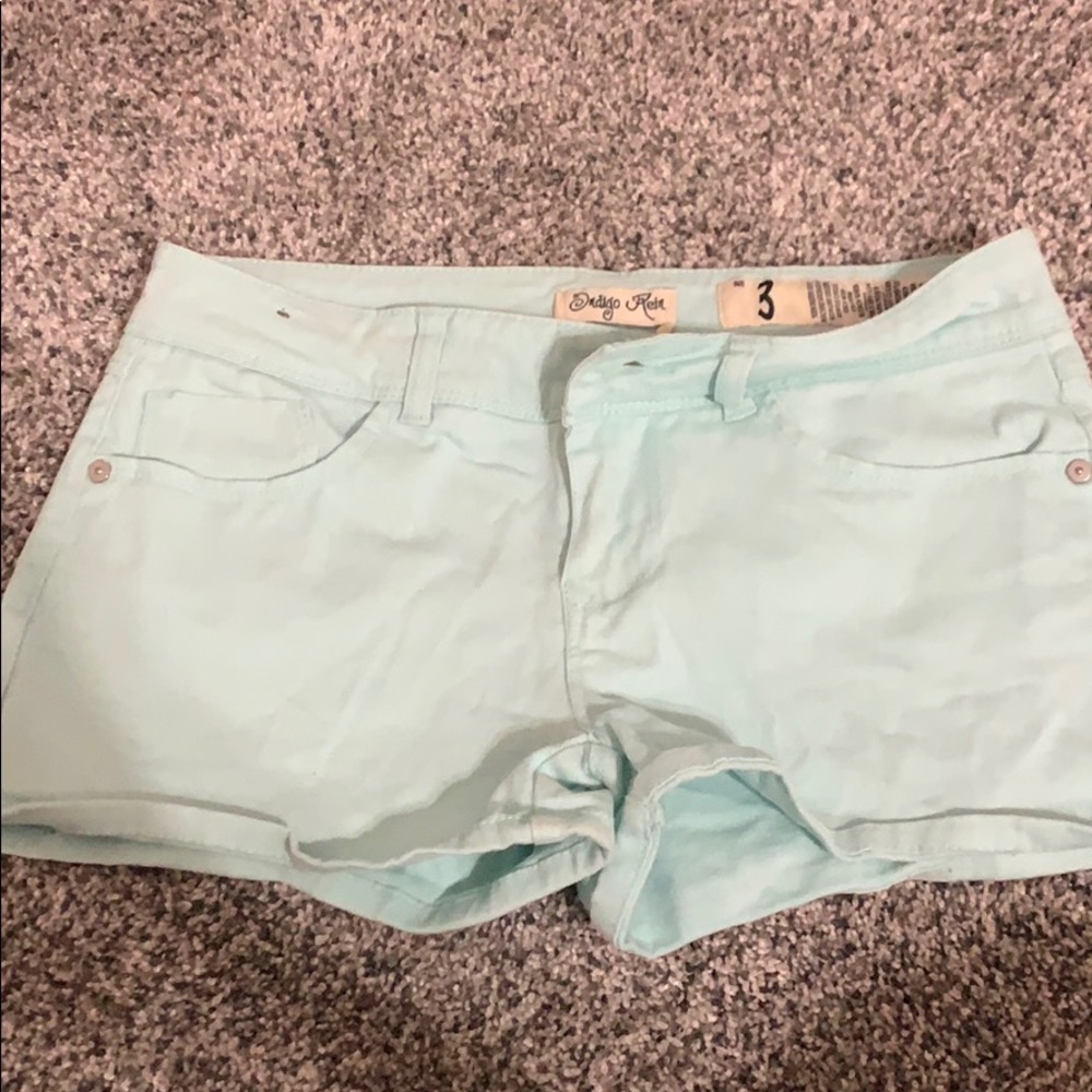 Light teal shorts